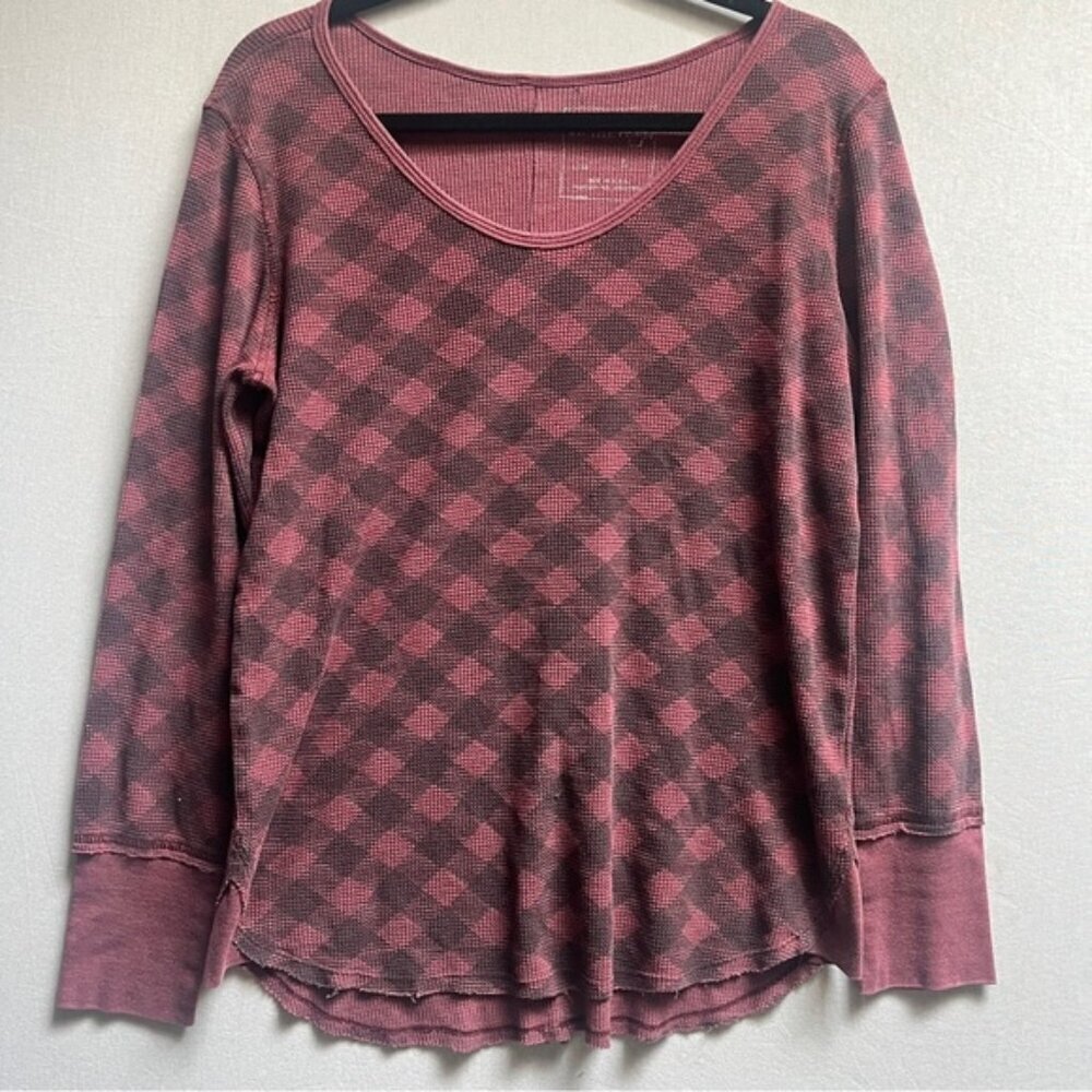 We the Free Waffle Long Sleeve Shirt L ( Free With $50.00 Purchase)
